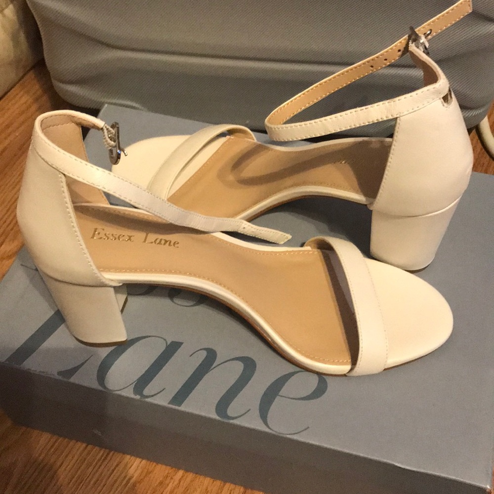 Essex Lane white heels